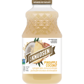 R.W. Knudsen Family Pineapple Coconut Juice Blend, 32 oz, Glass Bottle