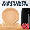 Air Fryer Liners , 100 Pcs Disposable Paper Liner For Roasting Microwave