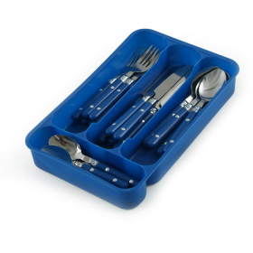 Casual Living 24 Pieces Flatware Set, Blue