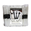 Napkin Roll with Fork, Knife, Spoon - Black (25ct)