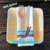 Disposable Wooden Cutlery Utensils Set ‚Äì (Pack of 270) 55 7.8-inch Plates 55 Forks 55 Knives 55 Spoons 50 Small Spoons Eco-Friendly Silverware Compo