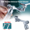 1pc New Universal 1080¬∞ Rotation Extender Faucet Aerator; Plastic Splash Filter; Kitchen Washbasin Faucets Bubbler Nozzle Robotic Arm